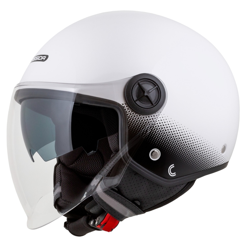Cassida Handy Plus open motorhelm wit-zwart