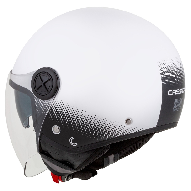 Cassida Handy Plus open motorhelm wit-zwart