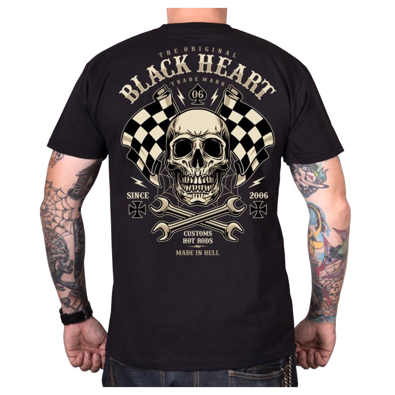 Heren T-shirt Zwart Hart Starter