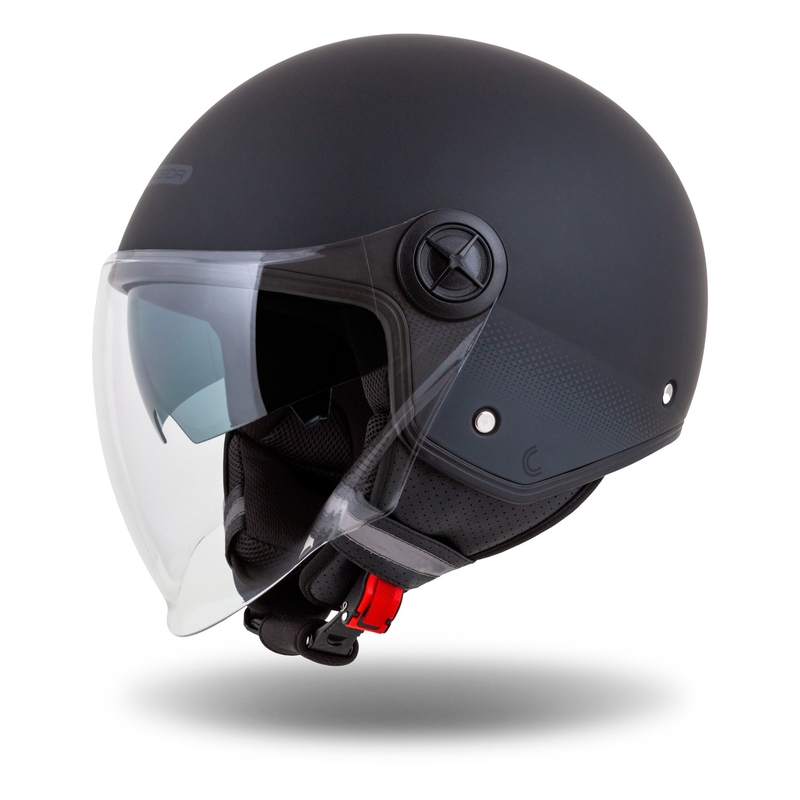 Cassida Handy Plus open motorhelm zwart-grijs