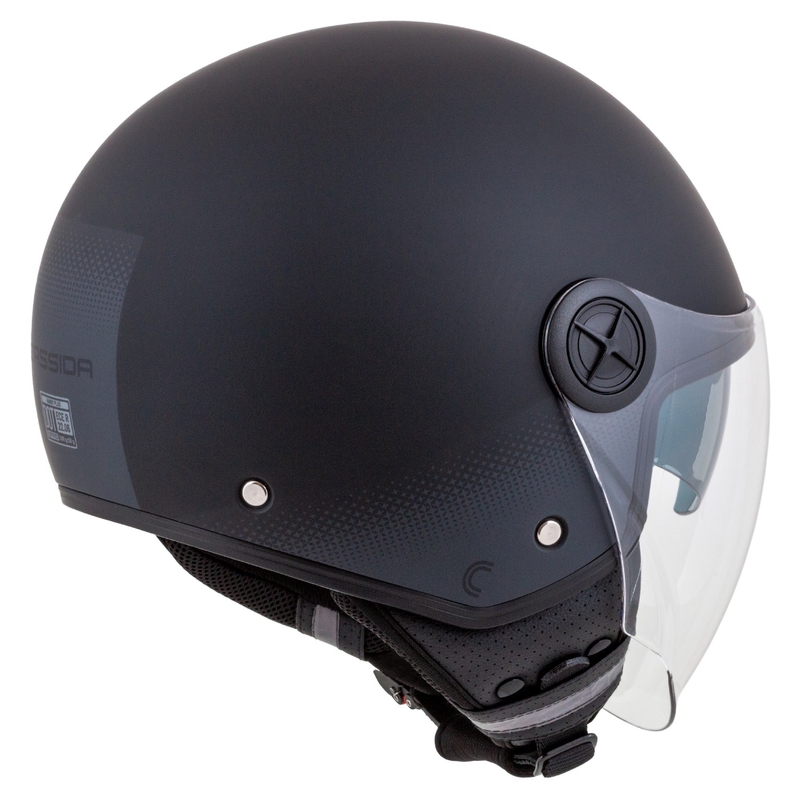 Cassida Handy Plus open motorhelm zwart-grijs