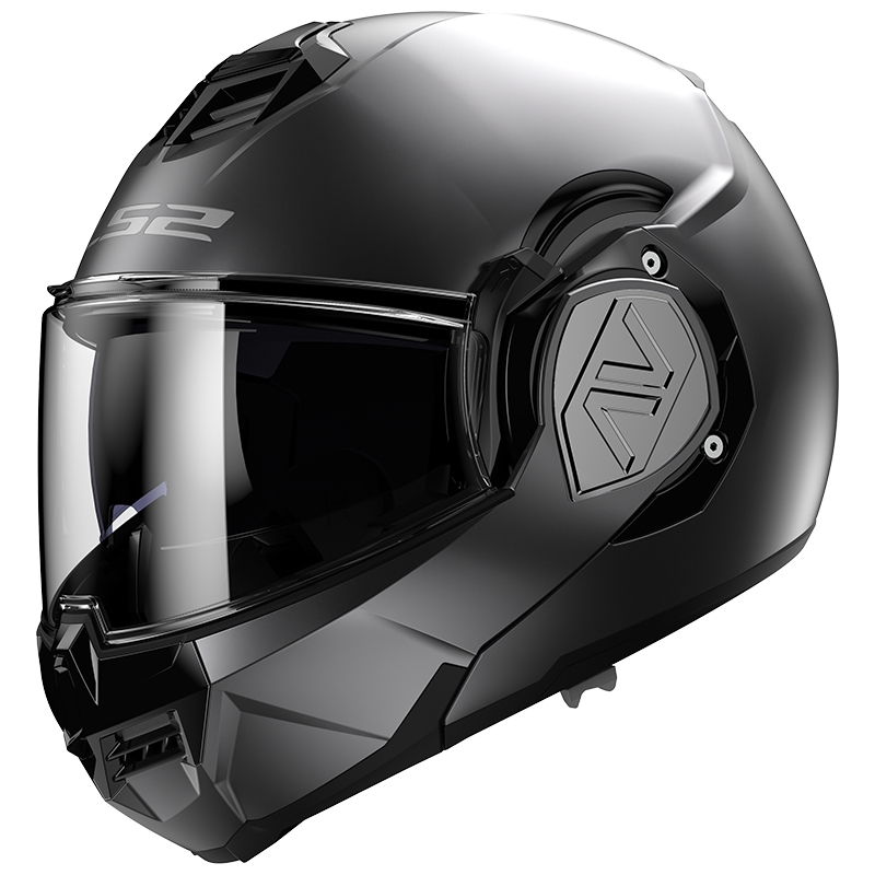 LS2 FF906 Advantanium matte titanium flip-up motorhelm