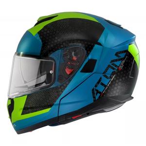 MT Atom SV Adventure A7 motorhelm zwart-groen-blauw