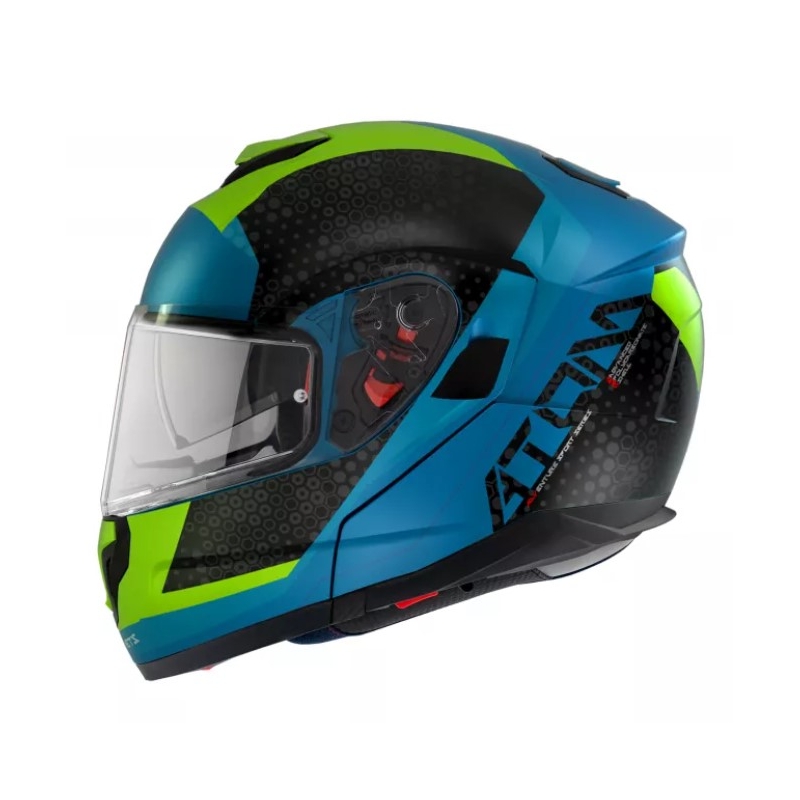 MT Atom SV Adventure A7 motorhelm zwart-groen-blauw