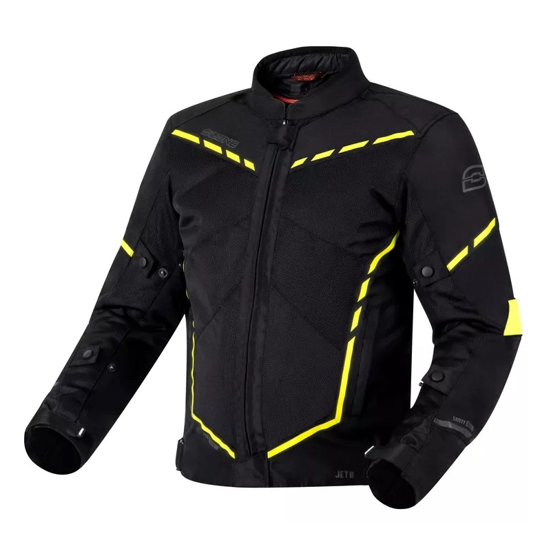 Motojas Ozone Jet II zwart-fluogeel uitverkoop