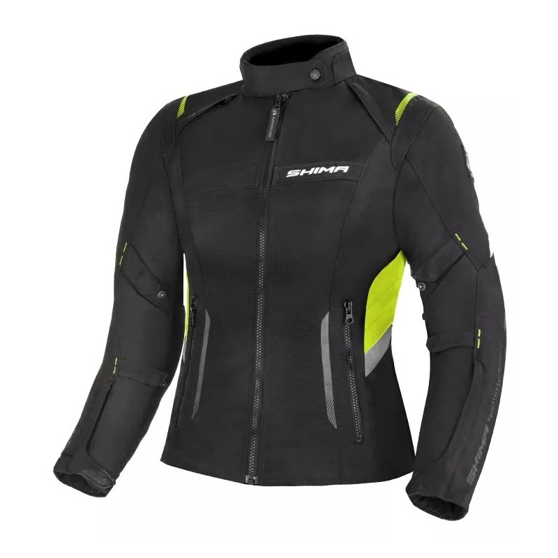 Shima Rush zwart-fluo geel motorjack voor dames uitverkoop