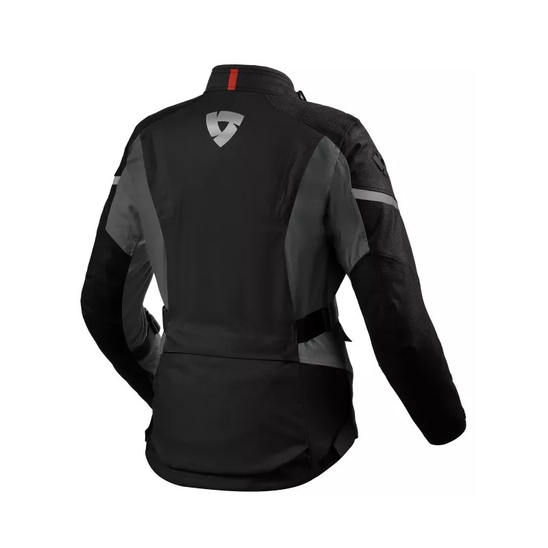 Revit Horizon 3 H2O zwart en rood motorjack voor dames