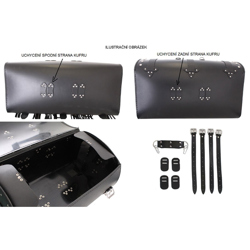 Chopper RSA-131A leren motorkoffer met slot