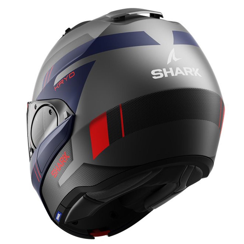 Překlápěcí přilba SHARK EVO-ES Kryd černo-červeno-tmavě modrá
