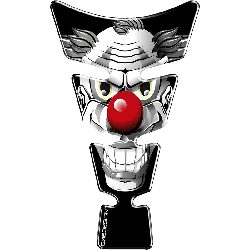 Brandstoftankafdekking - tankpad Print Clown grijs