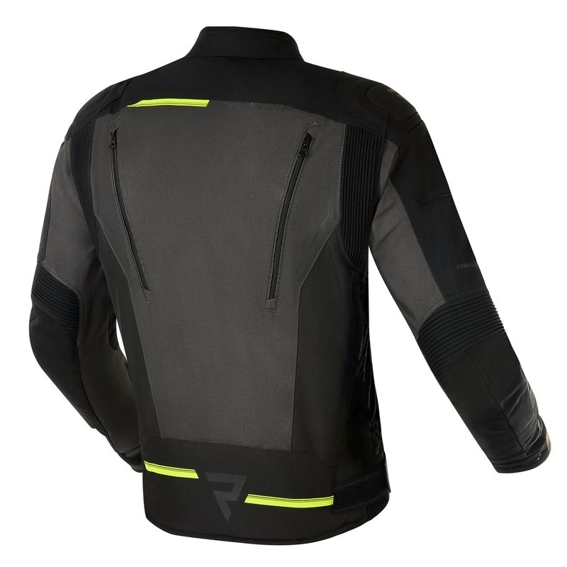 Rebelhorn Borg zwart-donkergrijs-fluo geel motorjack