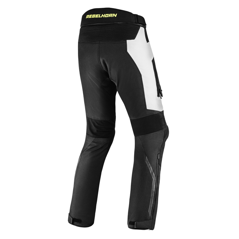 Rebelhorn Borg zwart-grijs-fluo gele motorbroek uitverkoop
