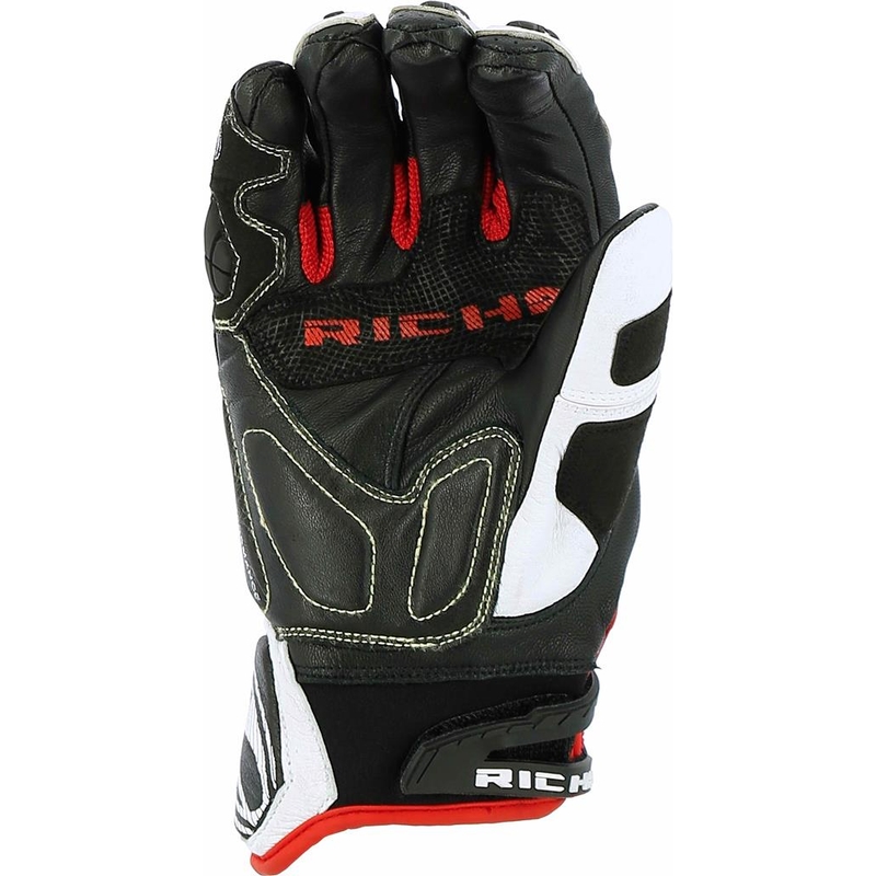 Rukavice na motorku RICHA Stealth černo-červeno-bílé výprodej