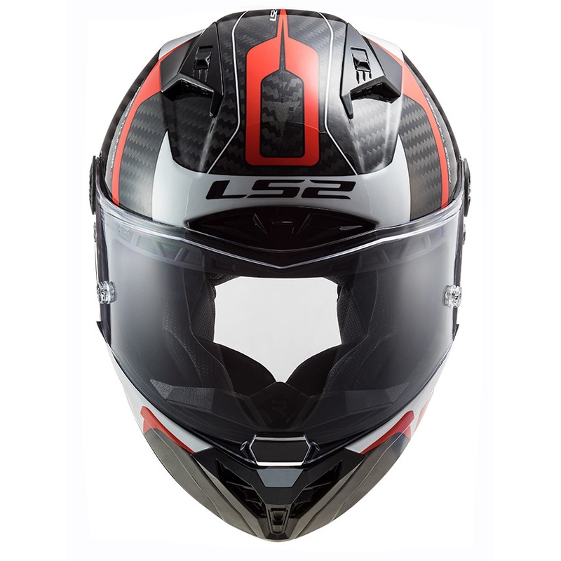 LS2 FF805 Thunder C Racing1 zwart-wit-rode integraal motorhelm