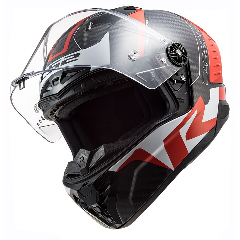 LS2 FF805 Thunder C Racing1 zwart-wit-rode integraal motorhelm