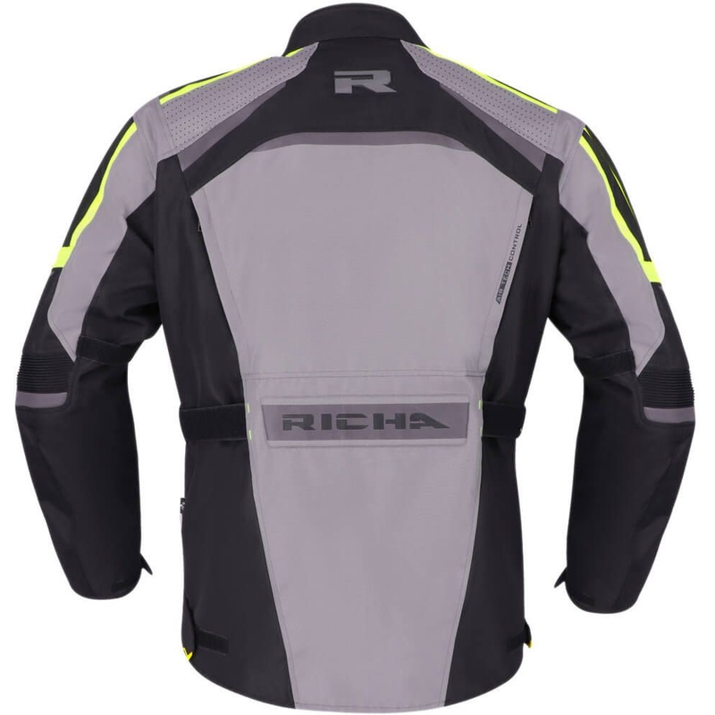 Bunda na motorku RICHA Tundra černo-šedo-fluo žlutá výprodej