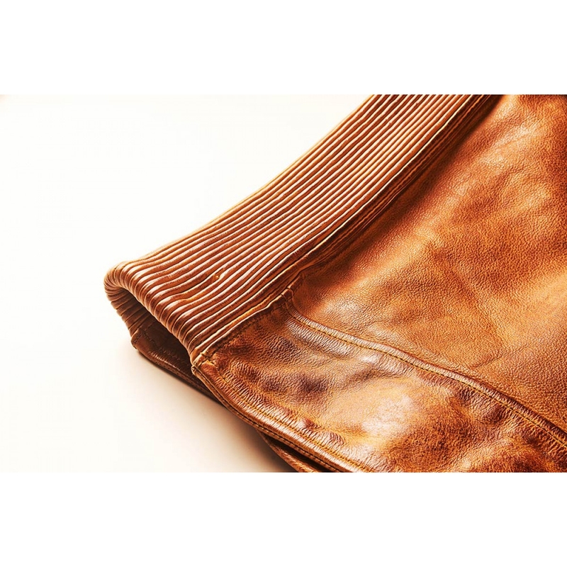Fuel Bourbon Bruin Leren Motorjack uitverkoop