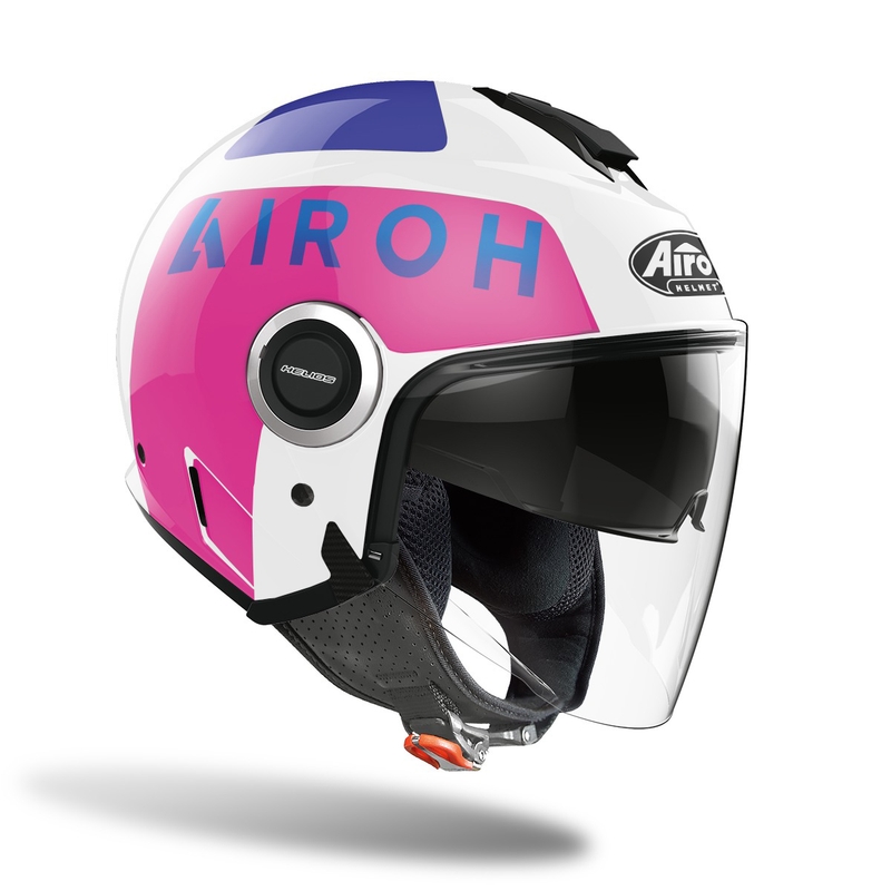 Open motorhelm Airoh Helios Up 2022 wit-blauw-roze uitverkoop