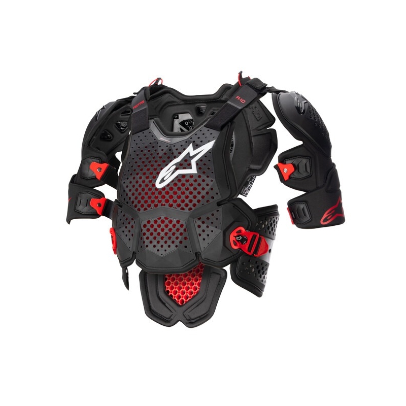 Alpinestars A-10 2 zwart-antraciet-rode bodyprotector