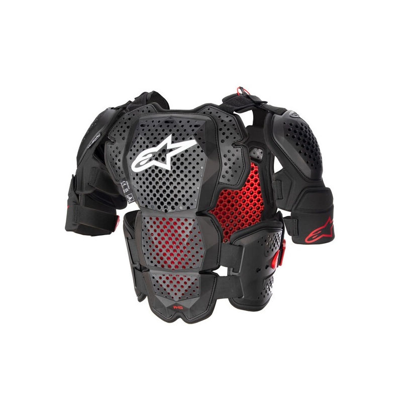 Alpinestars A-10 2 zwart-antraciet-rode bodyprotector