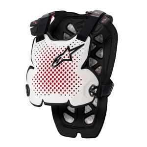 Alpinestars A-1 PRO wit-zwart-rode borstbeschermer
