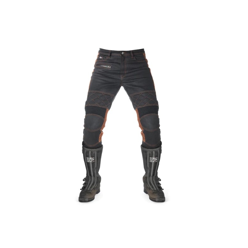 Motorbroek Fuel Sergeant 2 Waxed Bruin en Zwart