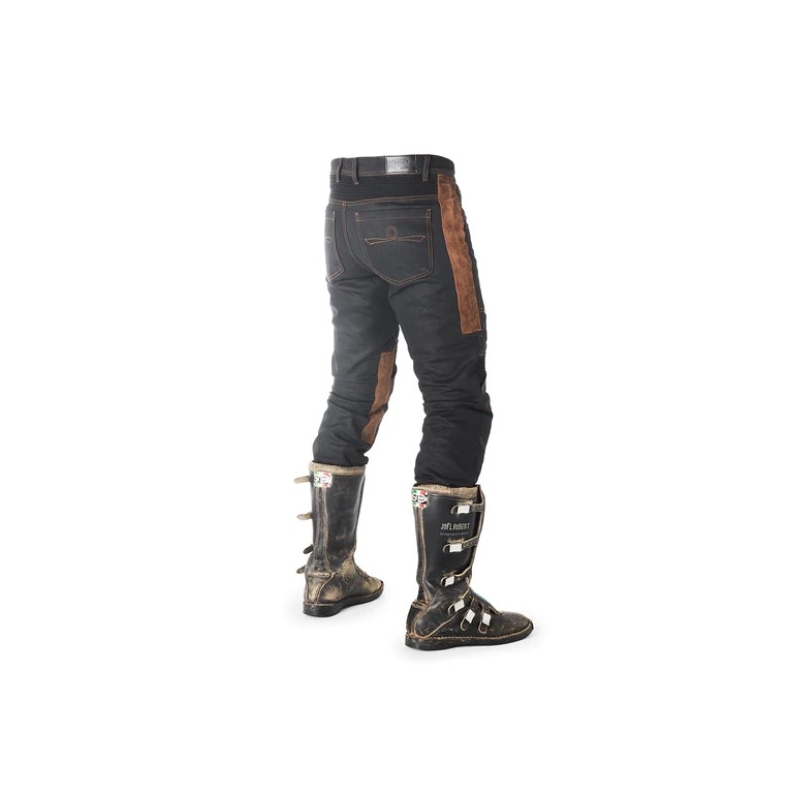 Motorbroek Fuel Sergeant 2 Waxed Bruin en Zwart