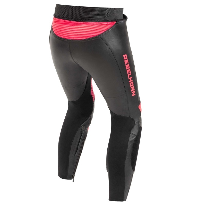 Rebelhorn Rebel zwart-fluoroze motorbroek voor dames
