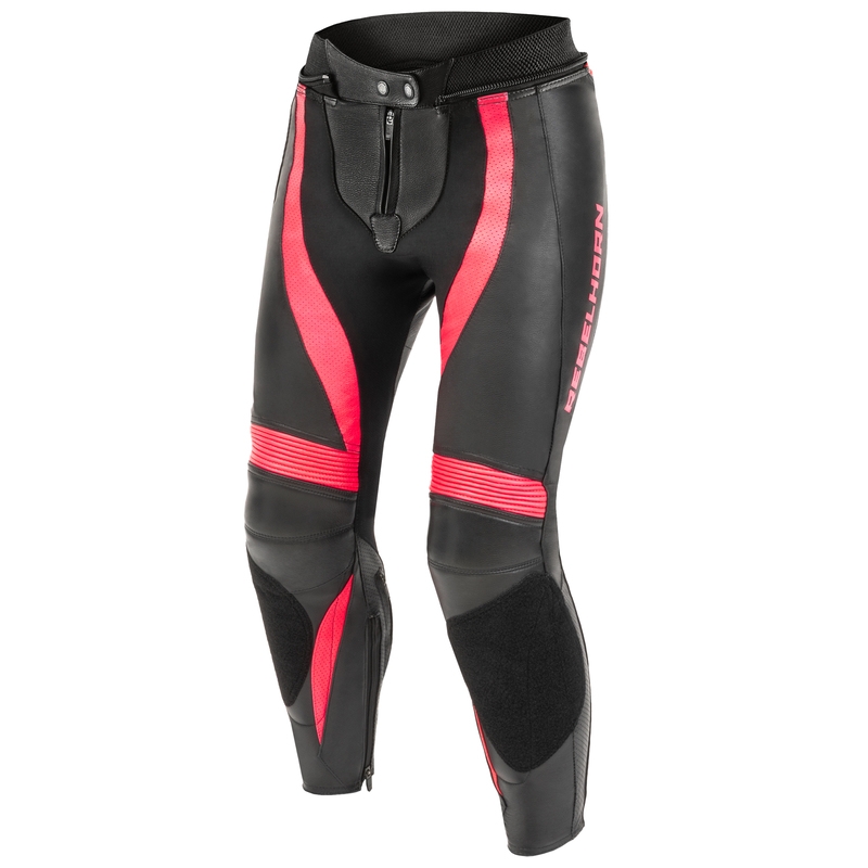 Rebelhorn Rebel zwart-fluoroze motorbroek voor dames