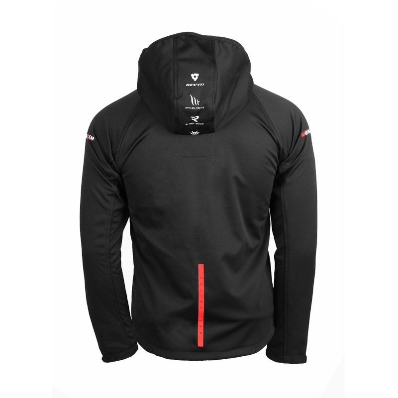 Softshelljack MotoZem Racing Team zwart-rood