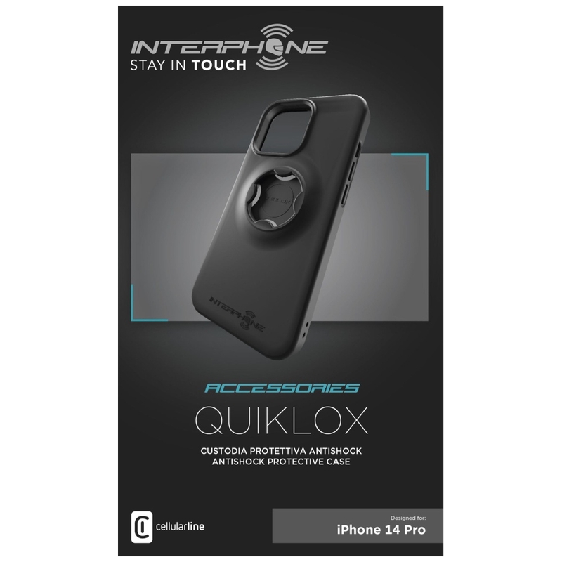 Beschermhoes Interphone QUIKLOX voor Apple iPhone 14 Pro zwart