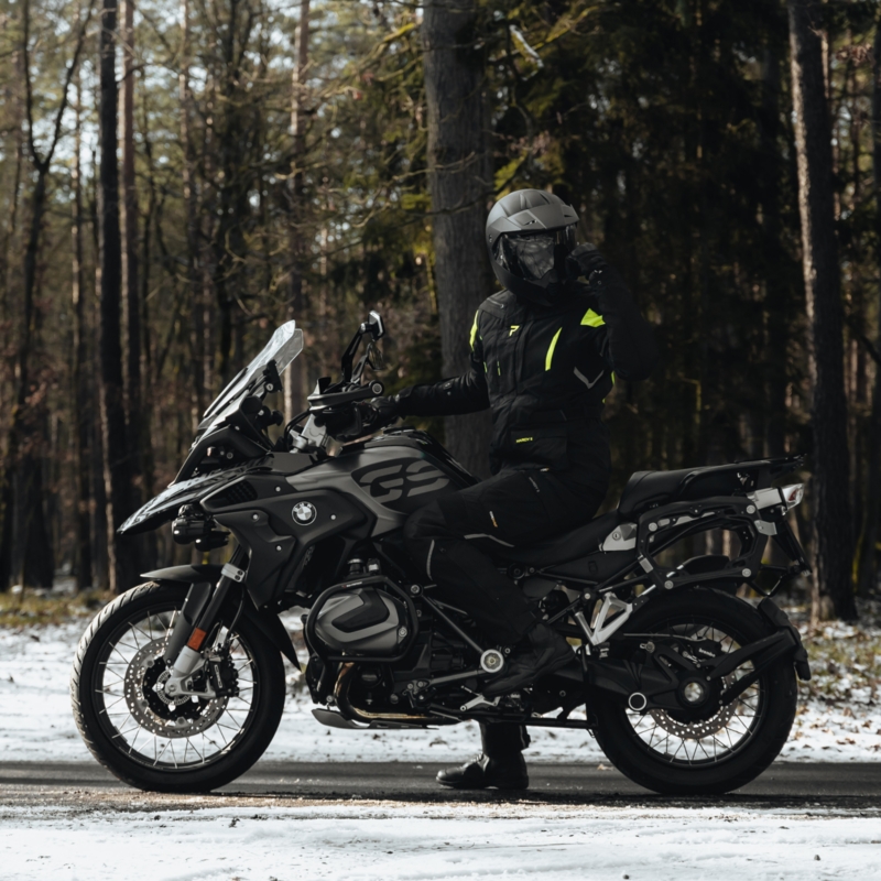 Motorjas Rebelhorn Hardy II zwart-fluogeel uitverkoop