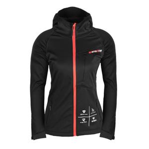 Damesjack MotoZem Racing Team zwart met rode softshell