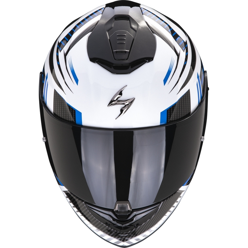 Integraal motorhelm Scorpion EXO-1400 EVO Air Shell wit-blauw