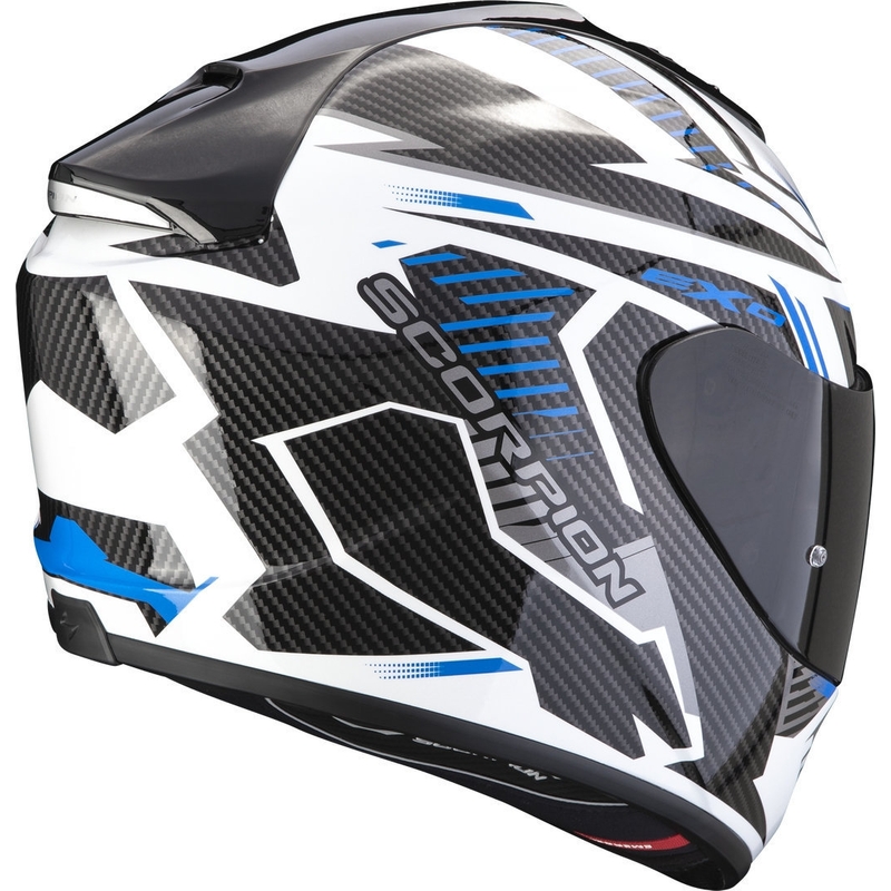 Integraal motorhelm Scorpion EXO-1400 EVO Air Shell wit-blauw