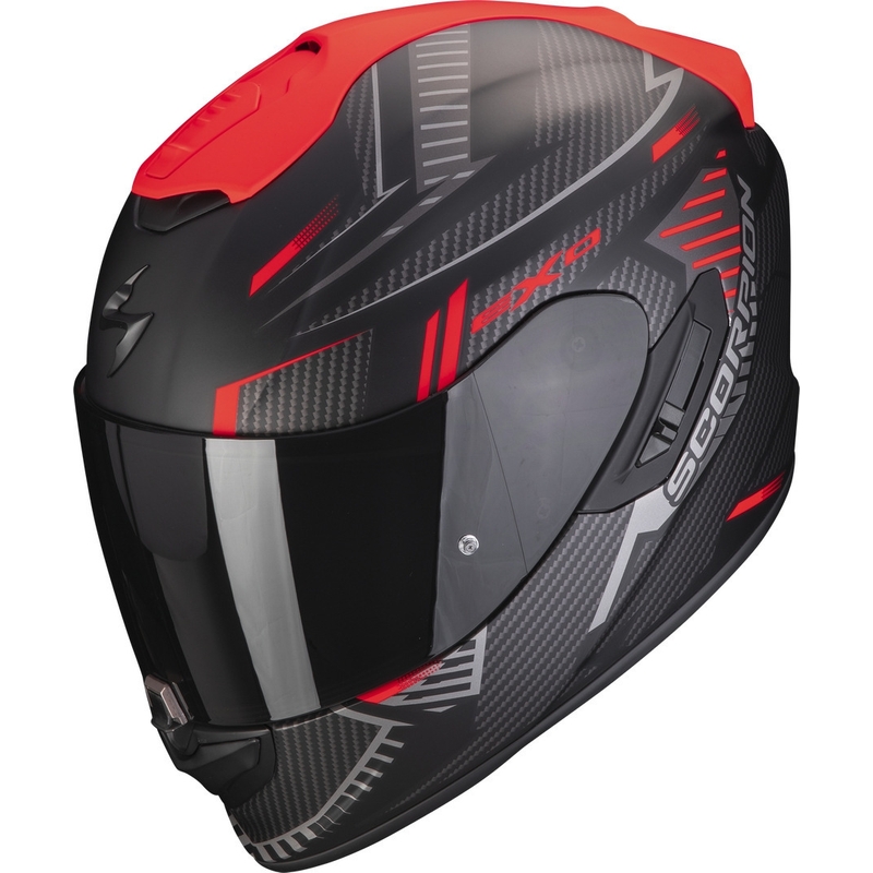 Integraal motorhelm Scorpion EXO-1400 EVO Air Shell zwart-rood mat