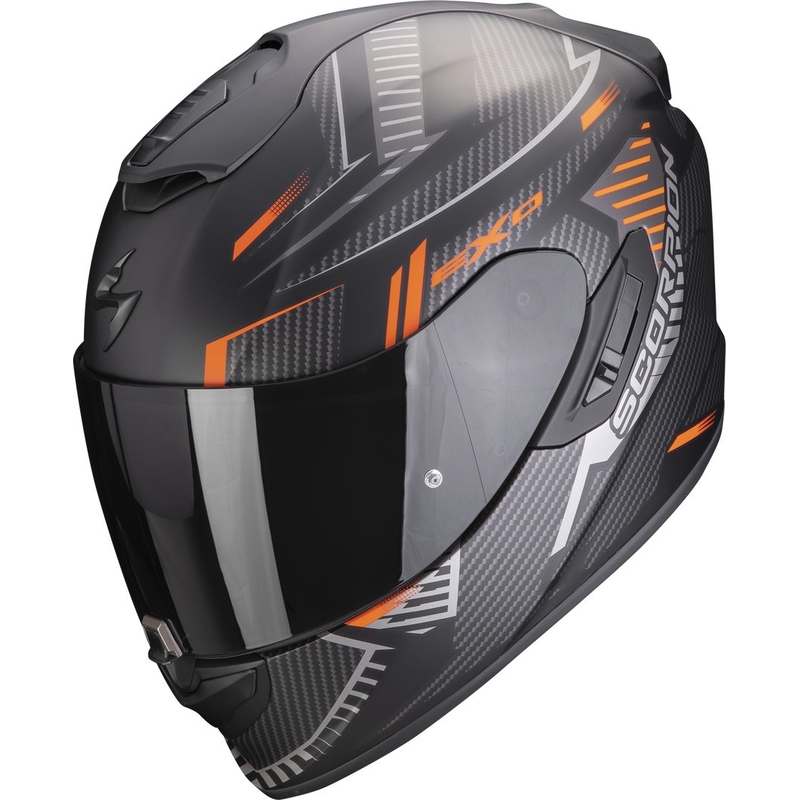 Integraalhelm Scorpion EXO-1400 EVO Air Shell mat zwart-oranje