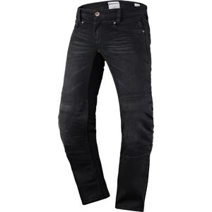 Dames SCOTT Denim Stretch Motorcycle Jeans Zwart