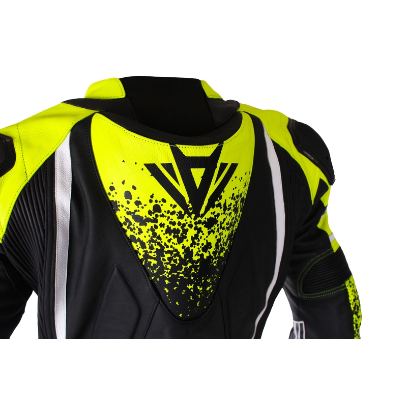 RSA GT2 zwart-wit-fluo gele motoroverall uitverkoop