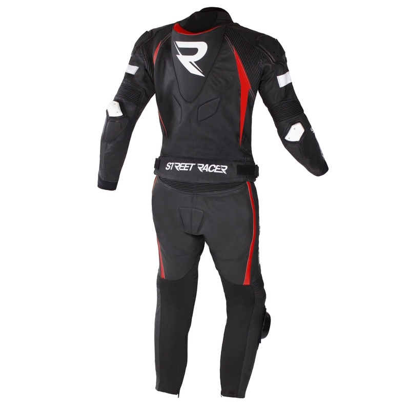 Street Racer Fast Track 2 Zwart, Wit en Rood Motoroverall uitverkoop