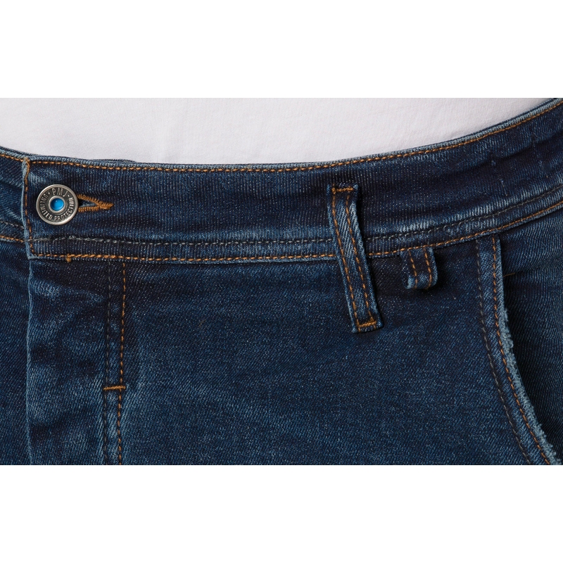 PMJ Russel blauwe motorjeans uitverkoop