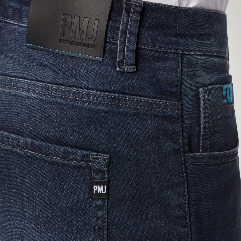 PMJ Jackson Blauw Cropped Motorcycle Jeans uitverkoop
