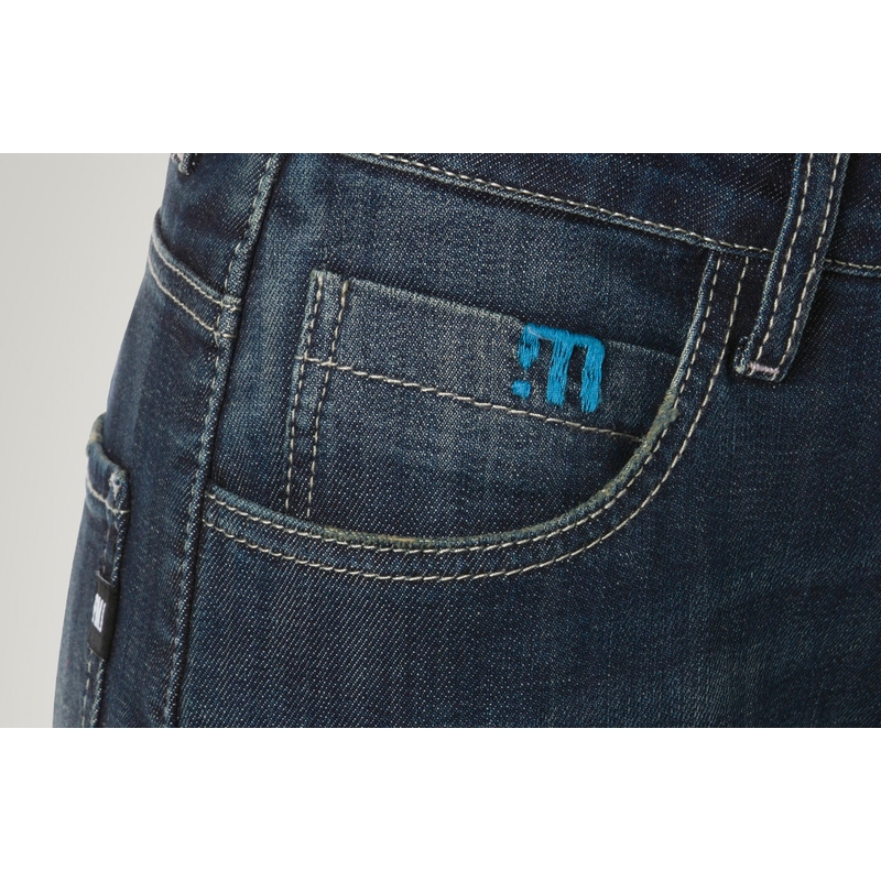 Dames PMJ Jenny blauwe motorjeans uitverkoop