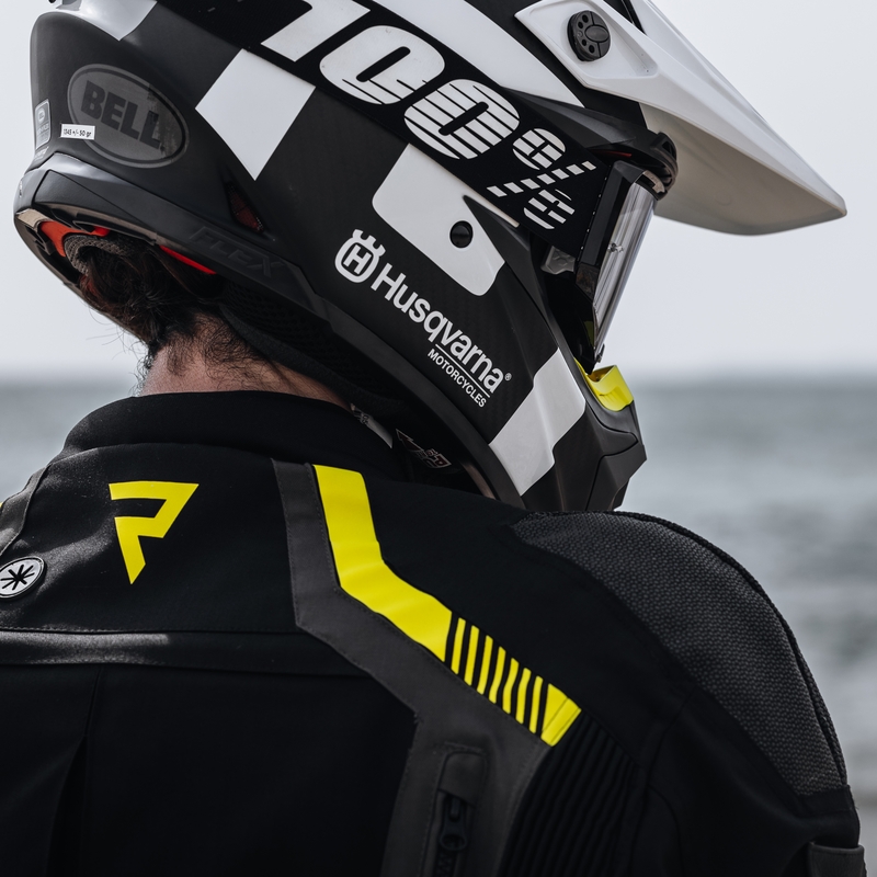 Rebelhorn Patrol zwart-grijs-fluo gele motorjas