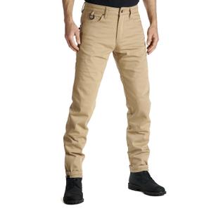 Motorjeans PANDO MOTO Robby Slim beige uitverkoop