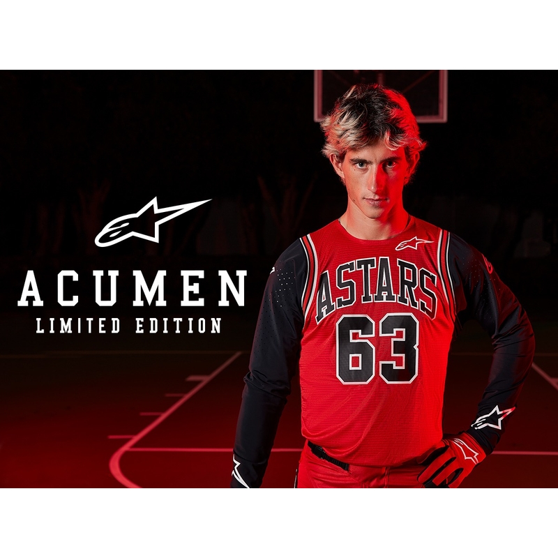 Alpinestars Racer Acumen Limited Edition Rood, Zwart en Wit Kinder Motorcross Trui