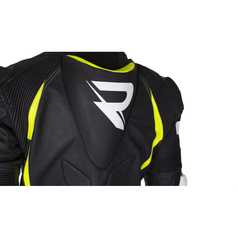 Street Racer Fast Track 2 Zwart-Wit-Fluo Geel Motoroverall uitverkoop