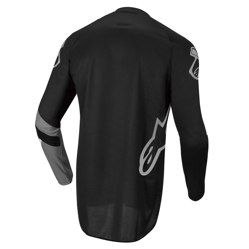 Alpinestars Racer Graphite kinder motocross trui zwart en grijs