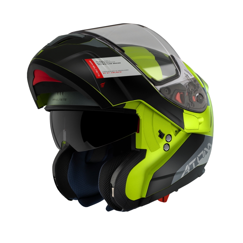 MT Atom SV Gorex C3 zwart-grijs-fluo geel tip-up motorhelm uitverkoop