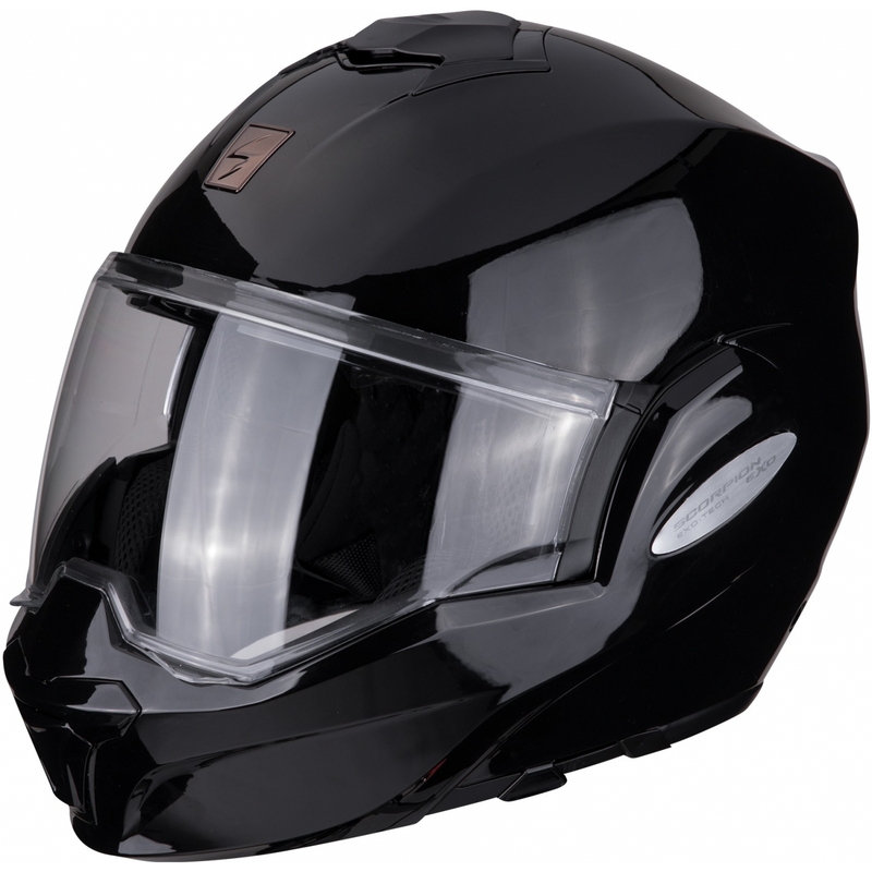 Scorpion EXO-TECH EVO klaphelm zwart glanzend